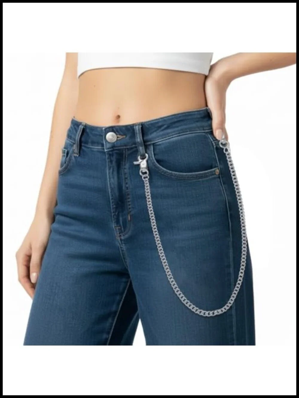 24 Inch Stainless Steel Wallet Chain with Lobster Clasps for Men Women